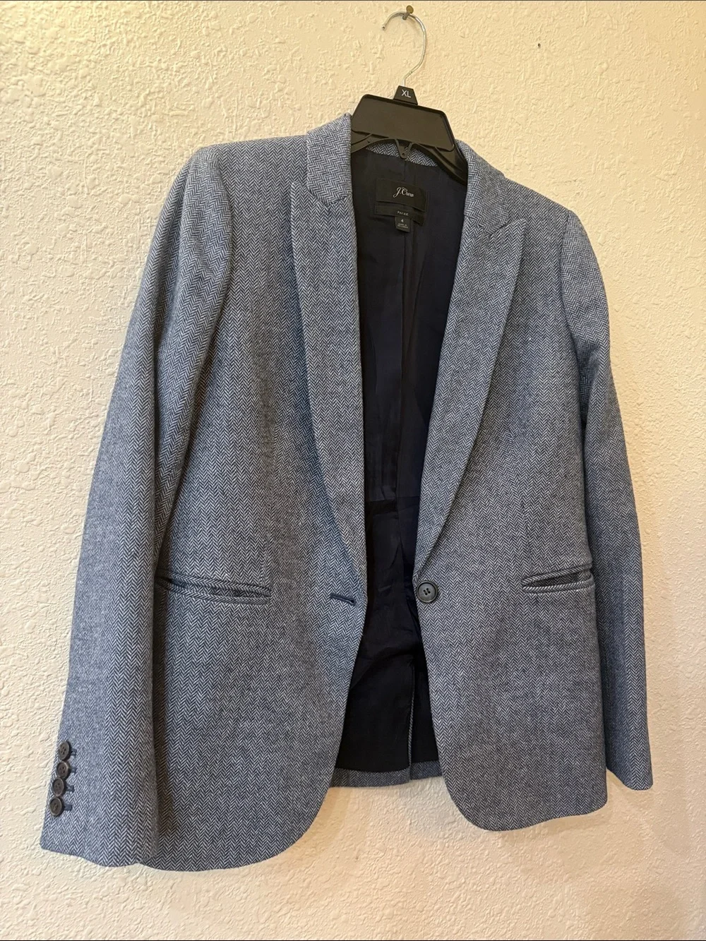 J. Crew woman’s Light Gray Herringbone Blazer